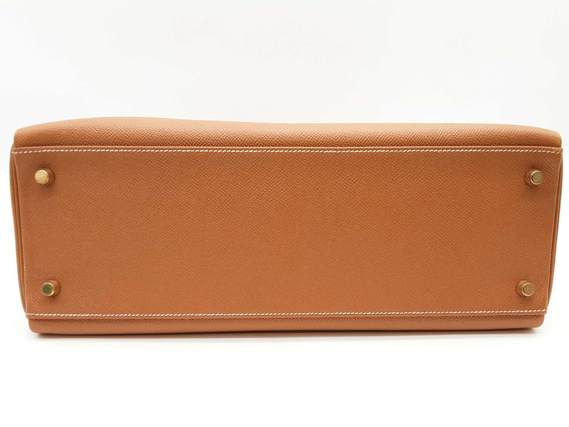 Hermes Kelly 35 Gold Brown Epsom Gold Hardware Shoulder Bag Do0225erxzde