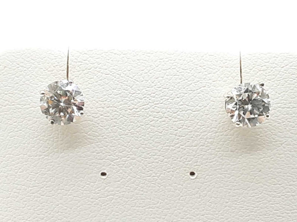 Approx 2.0 Ctw Lab Grown Diamonds 0.925 Silver 0.9g Stud Earrings Do1224ocrde