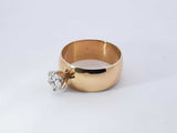 1.2 Ctw Diamond & 14k Yellow Gold Solitaire Ring 11.2 Gram Sz 11.5 Fw1024lsxzdu