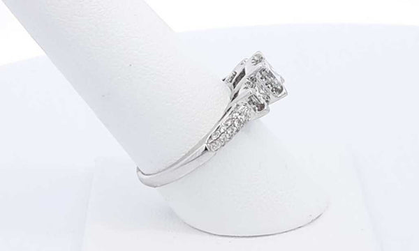 14k White Gold Diamond Ring 1.13ctw 3.77 Grams Size 8 Ebocrdu 144010027743