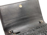 Yves Saint Laurent Sunset Wallet With Chain In Croc-embossed Leather Fw0326cxzdu