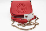 Gucci Red Leather Soho Flap Chain Crossbody Bag Eb0826wxzsa