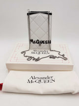 Alexander Mcqueen Quilted Leather Graffiti Logo Phone Case On Chain Eb0426oxzsa