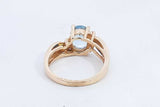 Light Blue Gemstone Ring In 14k Yellow Gold 4.7 Grams Size 6.75 Eb0824lrxsa