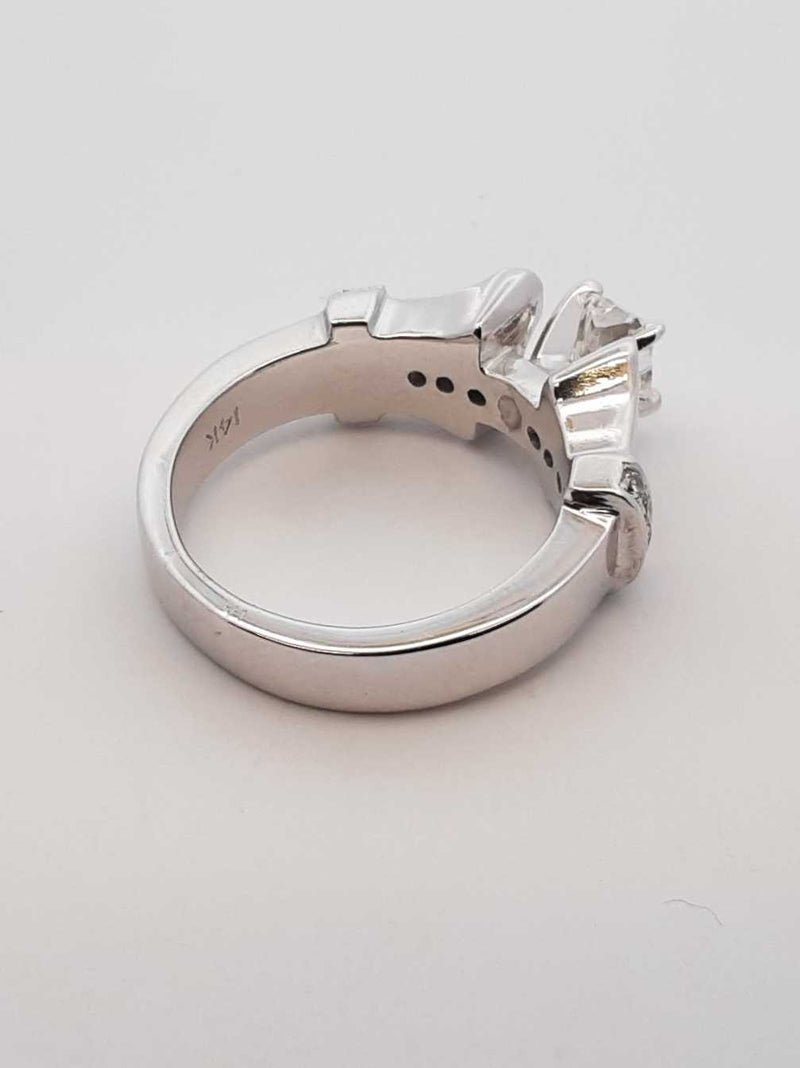 0.88 Cttw Diamond & 14k White Gold Ring 9.2 Grams Size 6.5 Fw0825cxzdu