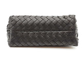 Bottega Veneta Intrecciato Black Woven Leather Pouch Sd0626oorde