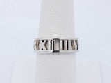 Tiffany & Co. 925 Sterling Silver Atlas Band Ring 4.3 Grams Size 7 Eb1225wxzde
