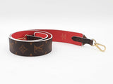 Louis Vuitton Bandoulière Strap In Monogram Canvas & Red Leather Fw0526oxzdu