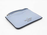 Kate Spade Leila Card Holder Wristlet Wallet In Blue Pebbled Leather Fw0925ozdu