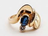 Sapphire 10k Yellow Gold 5.8g Ring Size 5.25 Do0526pxzde