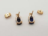 Sapphires Diamonds 14k Yellow Gold 2.0g Stud Earrings Do0526lwede