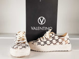 Valentino Beatrice Leather Platform Sneakers Size 7 Sd0926lzxde