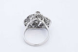 1.8cttw Diamond 14k White Gold Ring 4.7 Grams Size 7.25 Eb0725irxde