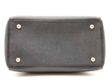 Michael Kors Jet Set Travel Dome Satchel In Black Saffiano Leather Fw0525wxdu