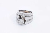 1.47ctw Diamond Ring In 14k White Gold 12 Grams Size 4.5 Eb0225rrxsa