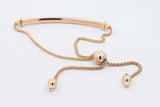 14k Yellow Gold Bar Bolo Bracelet 3.5 Grams Eb0826lcxsa
