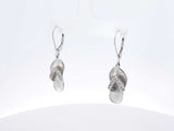 Na Hoku Diamond & 14k White Gold Flip Flop Slipper Earrings 4.2 Gram Fw0826orxdu