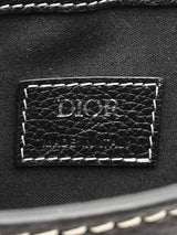 Christian Dior X Kaws Black Grained Calfskin Saddle Bag Fw0525rzxdu