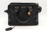 Alexander Mcqueen Black Leather Satchel Bag Eb1026oxzde