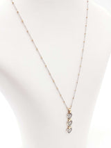 Diamond & 10k Heart Pendant With 14k Station Chain 4.5 Grams 17 Inch Fw0826wordu