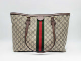 Gucci Ophidia Medium Tote Bag In Beige & Ebony Fw0125rxzsa