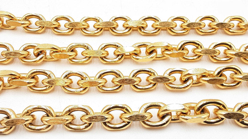 Chanel Cc Logo Silver-tone Belt Buckle & Gold-tone Chain Belt Fw0725ixzdu