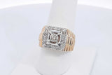 0.93ctw Diamond Ring In 14k Yellow Gold 8.4 Grams Size 8.5 Eb0325cexsa