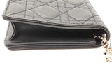 Christian Dior Black Cannage Leather Lady Dior Pouch Crossbody Eb1225pxzdu