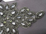Salvatore Ferragamo Rhinestone Embellished Gray Shoulder Bag Eb1026wrxde
