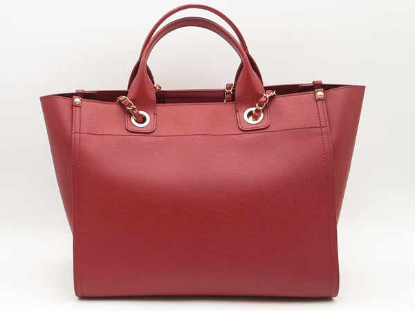 Chanel Caviar Deauville Studded Tote Red Aa0825loxzsa