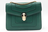 Bvlgari Serpenti Forever Green Leather Crossbody Bag Eb0826wxzdu