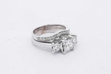 1.55cttw Diamond 14k White Gold Ring 7.7 Grams Size 6 Eb0626oxxzsa