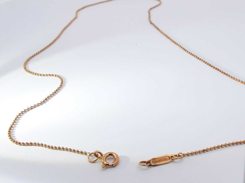 18k Yellow Gold Tiffany & Co Key Chain 4 Grams 18 Inches Aa0725pxzsa