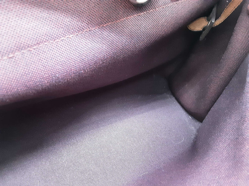Hermes Herbag 31 Prune Red Purple Militaire Canvas Leather Bag Do0525exzde
