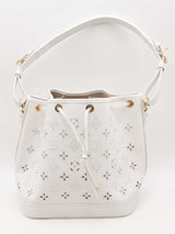 Louis Vuitton Monogram Embroidered Cutout Leather Noe Shoulder Bag Eb1224lrxzsa