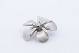 14k White Gold Flower Pendant Approx. 0.07ctw Center Diamond 5.14g Eb0824oxzsa