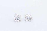 Approx. 1.44ctw Lab Grown Diamond Stud Earrings 14k White Gold 1.1g Eb0924occsa