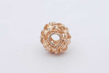 14k Yellow Gold Flower Bead Charm 6.1 Grams Eb0526wcrsa