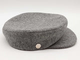 Hermes Gray Wool Leather Cap Size 56 Do0926oxzde