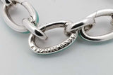 Tiffany & Co. Blue Enamel Clasping Link 925 Bracelet 22.5g 7.5 Inch Eb0626lxzsa