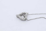 Tiffany & Co. Diamond Heart Pendant Necklace Platinum 4.4g 16 Inch Eb0826orxzde