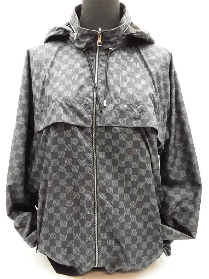 Louis Vuitton Graphite Damier Windbreaker Jacket Size Fr 48 Do0425rcxde