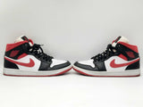 Nike Air Jordan 1 Mid Gym Red Black & White Sneakers Us Size 10 Fw0125rzdu