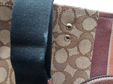 Coach Dempsey 40 Brown Signature Canvas Stripe Large Tote Bag Do1125rxde