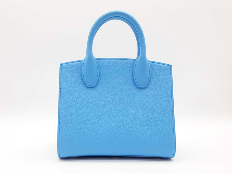 Salvatore Ferragamo Studio Box Blue Top Handle Bag Sd1025przde