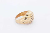 18k Yellow Gold Dome Ring 5.7 Grams Size 6 Eb0924oorsa