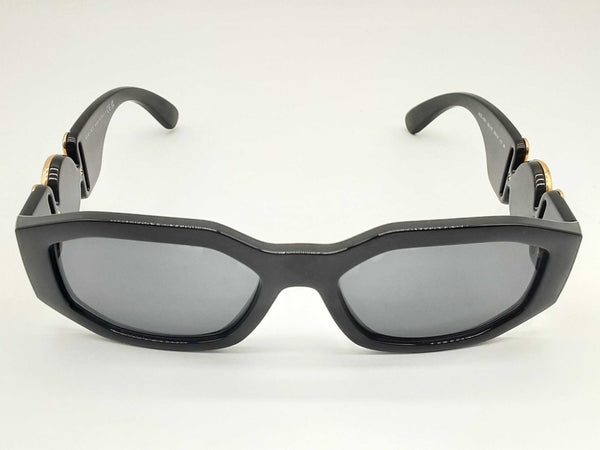 Versace 4361 Biggie Black Gold Frame Gray Lens Sunglasses Do0424lxzde