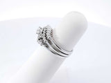 1.05 Cttw Diamond & 14k Gold Bypass Halo Bridal Set 5.5g Size 4.75 Fw0426cexdu