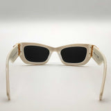 Miu Miu Smu 09w White & Gold Cat Eyed Sunglasses Lh1124crde