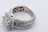 2.22cttw Diamond 14k White Gold Ring 6.7 Grams Size 4 Eb0626ixzsa